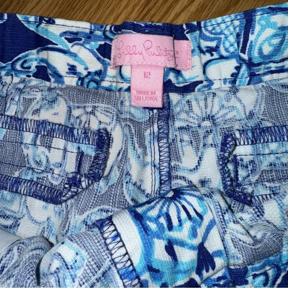 Lilly‎ Pulitzer Girls Mini Callahan Get Trunky Elephant Print Shorts Sz 12